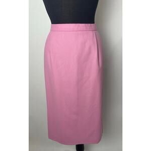 Vintage Pendleton Size 16 Wool Pink Straight Pencil Midi Skirt Academia Retro